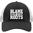Blame It All On My Root Hat Back to The Roots Cap AllBlack Breathable and Funny Cap Gifts for Him Cool Cap