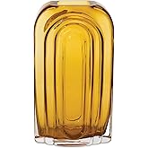 Melrose International Rounded Amber Glass Vase 9.75" H