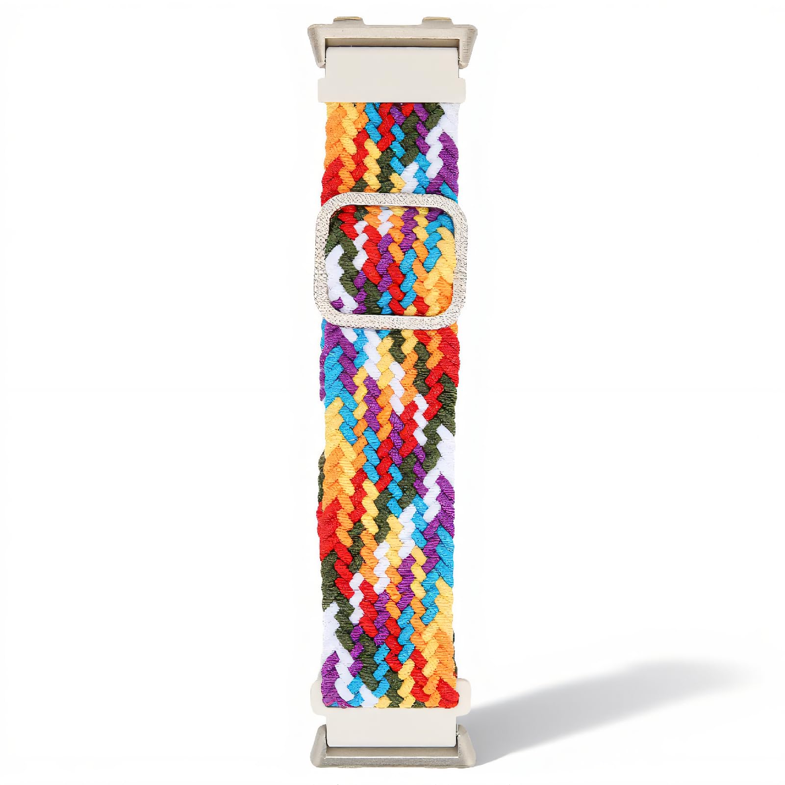 Cuifati Watch Band for 2 46mm smartwatch Adjustable Smartwatch Strap 0.8 in Flannelette Textile Strap Fall Watch Strap Retractable(Rainbow)