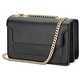 Terrae Haloise Color-Block Small Crossbody Bag for Women - Trendy Faux Leather Shoulder Purse with Magnetic Closure