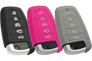 ZORRATIN Silicone Key Fob Cover for Ford F150 Mustang Explorer Expedition Escape Edge Bronco Transit Maverick and Lincoln Navigator Nautilus Aviator Corsair