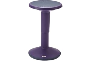 ECR4Kids SitWell Wobble Stool, Adjustable Height, Active Seating, Eggplant