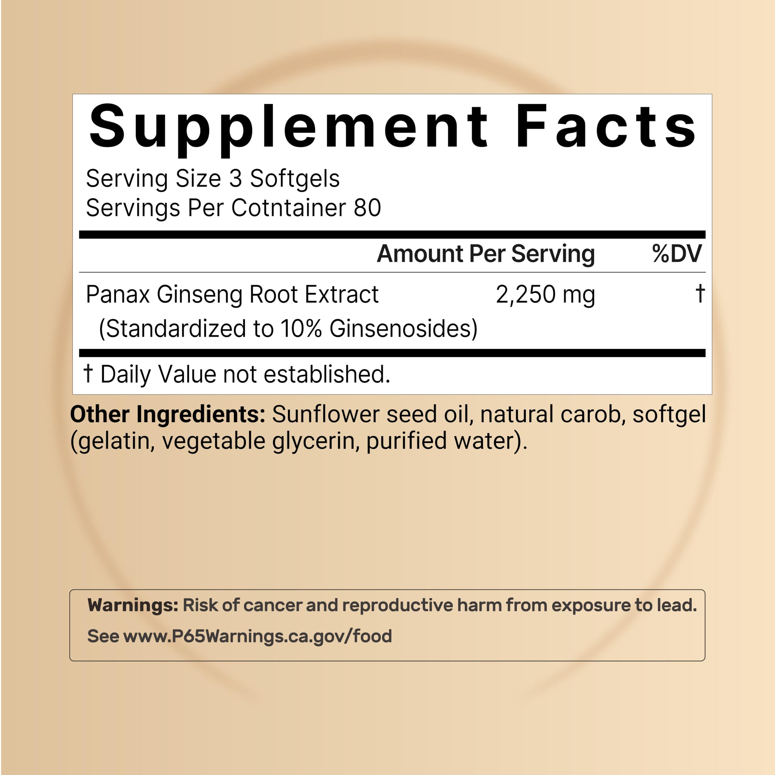 NatureBell Korean Red Ginseng 2,250mg Per Serving, 240 Softgels | Panax Ginseng Root, Standardized to 10% Ginsenosides, Non-GMO, Support Energy, Male Performance, & Immune System