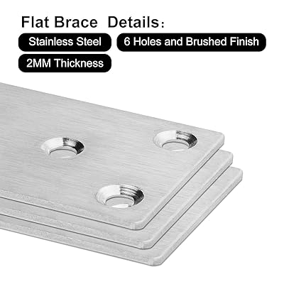 Buy 30 Pcs Sliver Mending Bracket Plate Stainless Steel 40mm X 80mm X 2mm Heavy Duty Flat Corner Brace For Wood Metal Straight Fixing Joining Shelf Support Corner For Shelves Furniture And
