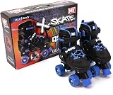 M.Y X-Skate Adjustable Blue Quad Roller Skates for Kids Medium UK 2-5 view 2