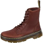 Dr. Martens Unisex Combs Ambassador Leather 8 Tie Boot, Cashew, 11 Women/10 Men