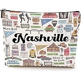 Nashville Cosmetic Bag Makeup Bag Nashvilles Lovers Gifts Nashville Travel Souvenir Merch Vacation Friendship Gifts for Women Nashvilles Lovers Best Friend Girl Trip Gift Favors Christmas Birthday