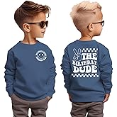 GLIGLITTR Birthday Boys Sweatshirt Birthday Dude Outfits Shirts Toddler Baby Boy 1th 2nd 3rd 4th 5th Bday Party Pullover Tops