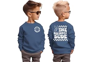 GLIGLITTR Birthday Boys Sweatshirt Birthday Dude Outfits Shirts Toddler Baby Boy 1th 2nd 3rd 4th 5th Bday Party Pullover Tops