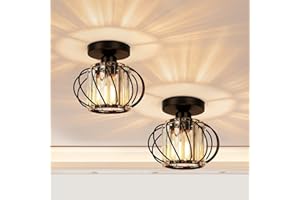 Black Crystal Ceiling Light Fixture - Crystal Chandelier Small Semi Flush Mount Ceiling Light Modern Lights Ceiling Mount for