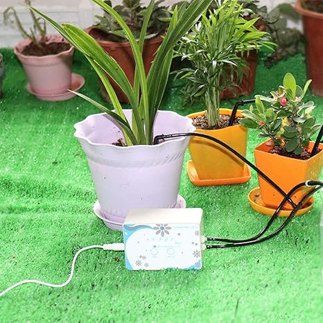 Amazon Co Jp Alician 芝生および庭用具 スマートな省エネの自動タイミングじょうろの点滴灌漑英語版 ホーム キッチン
