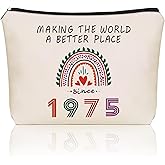 Girlly Happy 51th Birthday Gifts Women Makeup Bag: Cute Travel Cosmetic & Toiletry Pouch For Her, Mom, Wife, Sister, Aunts, Girlfriends. Anniversary 51 Old Year Decorations Gift For Mothers Day.