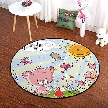 Amazon Com Nihai Round Bedroom Area Rugs Baby Climbing