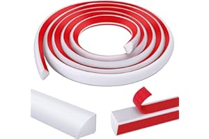 118 inch Flexible Quarter Round Molding, 3/4" Self-Adhesive Trim Molding, Waterproof Wall Quarter Round Trim for Wall Edge Co