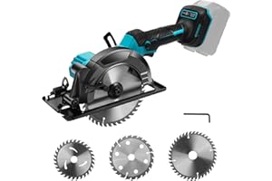 6 Inch Cordless Circular Saw for Makita 18V Battery, Electric Circular Saw with Brushless Motor, 0-45° Cutting Bevel, Max Cut