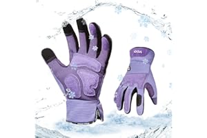 Vgo... Winter Gardening Gloves Women,Safety Work Gloves, 0℃/32°F,Puncture-proof,Thornproof,Touchscreen(L,Purple,SL7471FLWP)