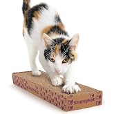 SmartyKat Super Scratcher Corrugated Cat Scratcher and Scratch Pad for Cats, Catnip Infused with Catnip, Scratchers for Indoor Cats and Kittens, Cardboard Scratching Post