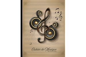 Cahier de Musique avec Portée (Grand Format, 12 Portées par Page) - Vintage