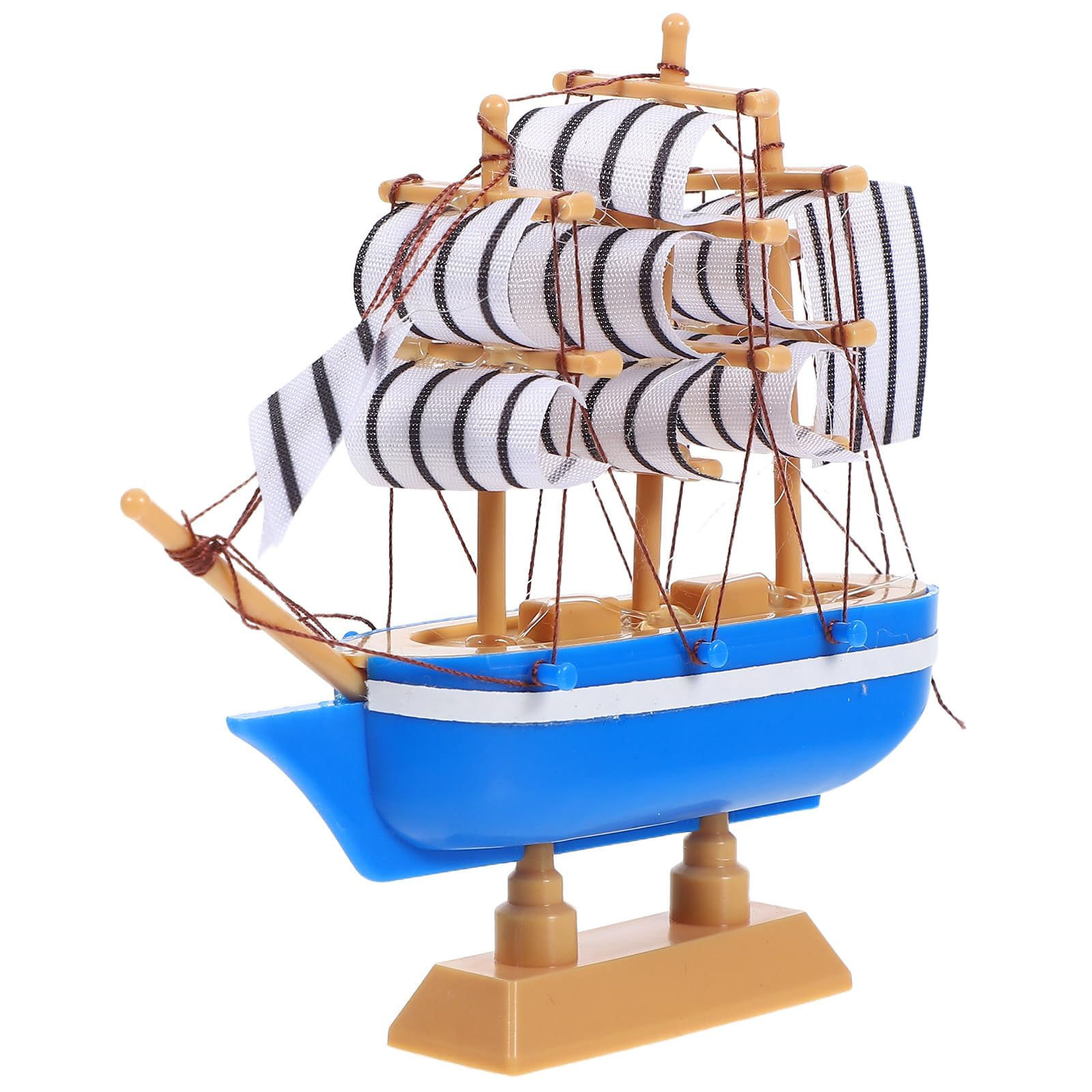 Photo 1 of Cabilock Nautical Cake Topper, Mediterranean Sailboat Model Cake Decor, Cruise Theme Hawaiian Beach Party Decoration, for Birthday Wedding Summer Graduation Season Party