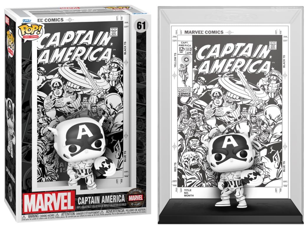 Funko Pop! Comic Cover: Marvel's 85th - Capt. Captain America - Marvel Comics - Collectable Vinyl Figure - Gift Idea - Official Merchandise - Toys for Kids & Adults - Movies Fans