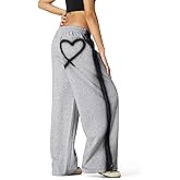 Aelfric Eden Wide Leg Sweatpants Women Baggy Graffiti Heart Lounge Pants with Pockets