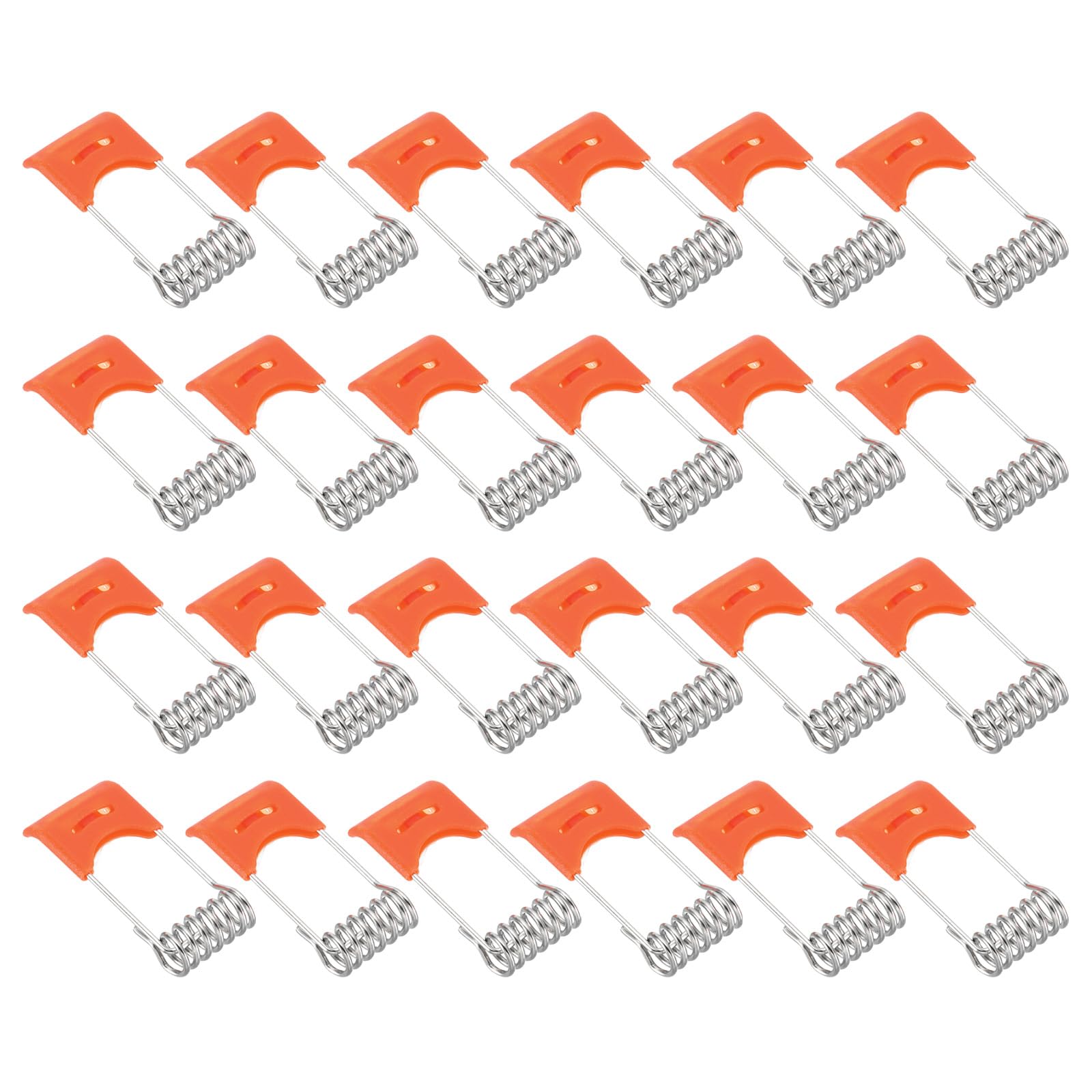 PATIKIL 39x17mm Downlight Spring Clips, 50 Pack Emitting Diode Recessed Lighting Accessories Securing Clamps for Ceiling Lamp, Orange