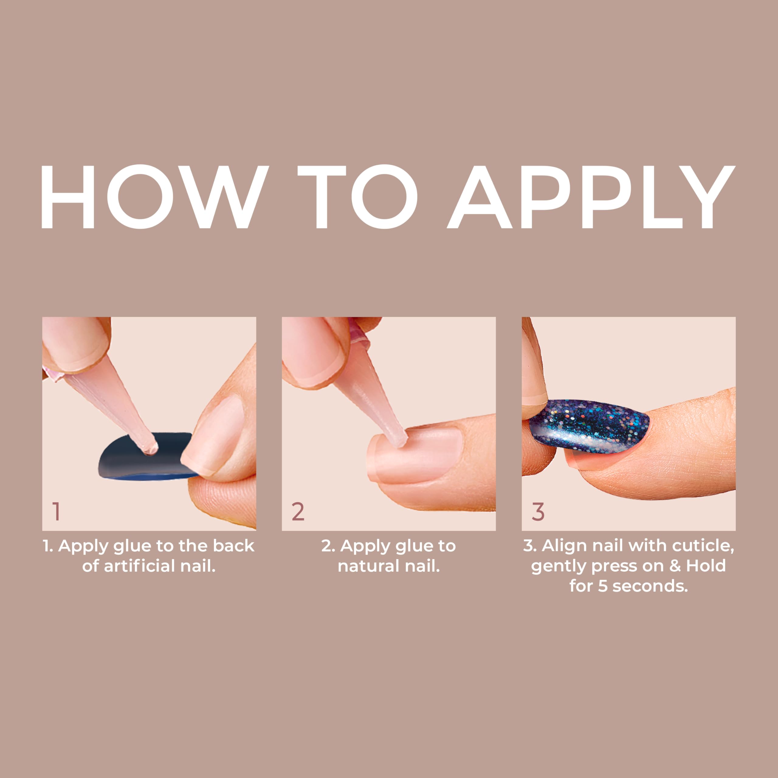 KISS Gel Fantasy, Press-On Nails, Nail glue included, 'No Regrets', Light Pink, Medium Size, Almond Shape, Includes 28 Nails, 2g Glue, 1 Manicure Stick, 1 Mini file - Image 2