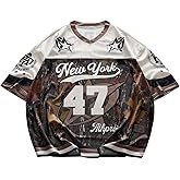 SOLY HUX Jersey Shirts for Men Y2k Short Sleeve Camo Graphic Tees Streetwear Summer Outfits