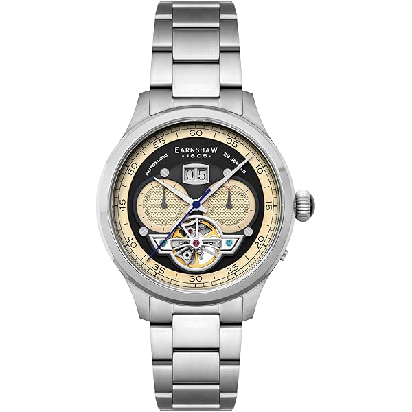 Amazon.com: Thomas Earnshaw Men's 43mm Baron Grand Date Calendar