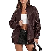 Sampeel Leather Jacket Women Faux Oversized Motorcycle Bomber Coats 2025 Fall Fashion Outfits Winter Clothes