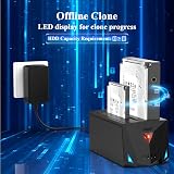 FIDECO USB 3.2 Gen 1 Dual Bay 2.5/3.5 inch SATA HDD SSD Docking Station Offline view 3