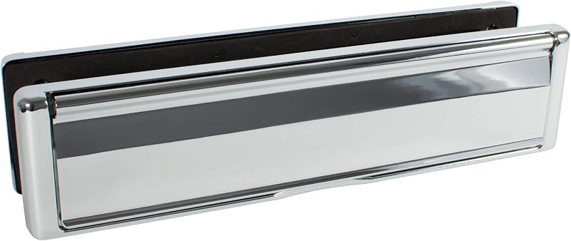 Avocet LPAFCH Affinity 12" Polished Chrome Heavy Duty Sprung Letter Plate