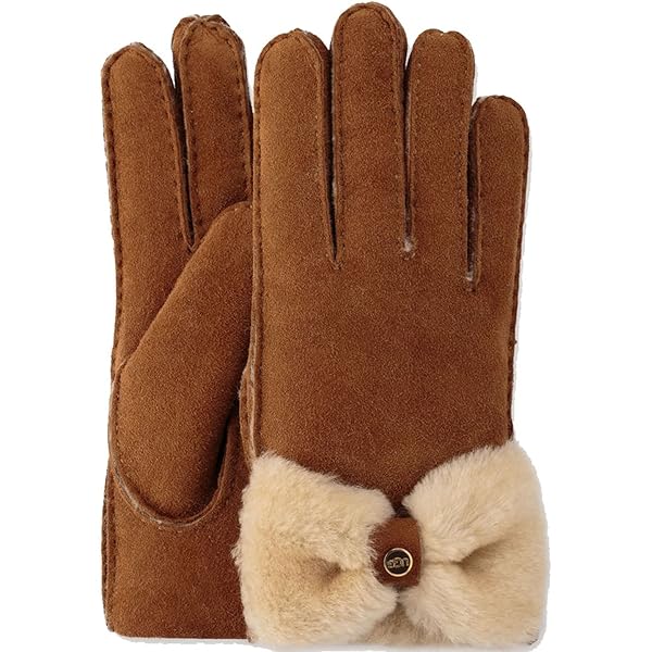 UGG Embroidered Water Resistant Sheepskin Mitten with Tech