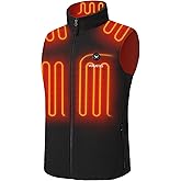 Venustas Men's Fleece Heated Vest with Battery, Lightweight Insulated Electric Vest