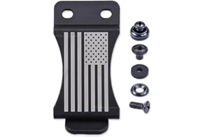 HOLSTEX KYDEX Belt Clip with USA Flag Engravings – (FOMI Design) - (Fits 1.50-1.75in Belts) - (Inside-The-Waistband/IWB) - (USA Made)