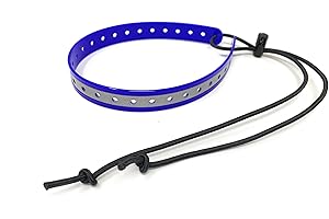 SPARKY PET CO Replacement GPS eCollar with Adjustable Bungee, Multi-Hole Design, and Secure Toggle Closure for Small Dogs (Reflective Blue, Small Neck)