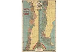 Chile Map Journal: Vintage Map Notebook