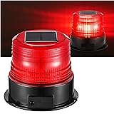 Wireless Beacon Light,Solar LED Strobe Light,Red