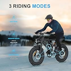 HiKeep Electric Bike for Adults, 20 inch Fat Tire