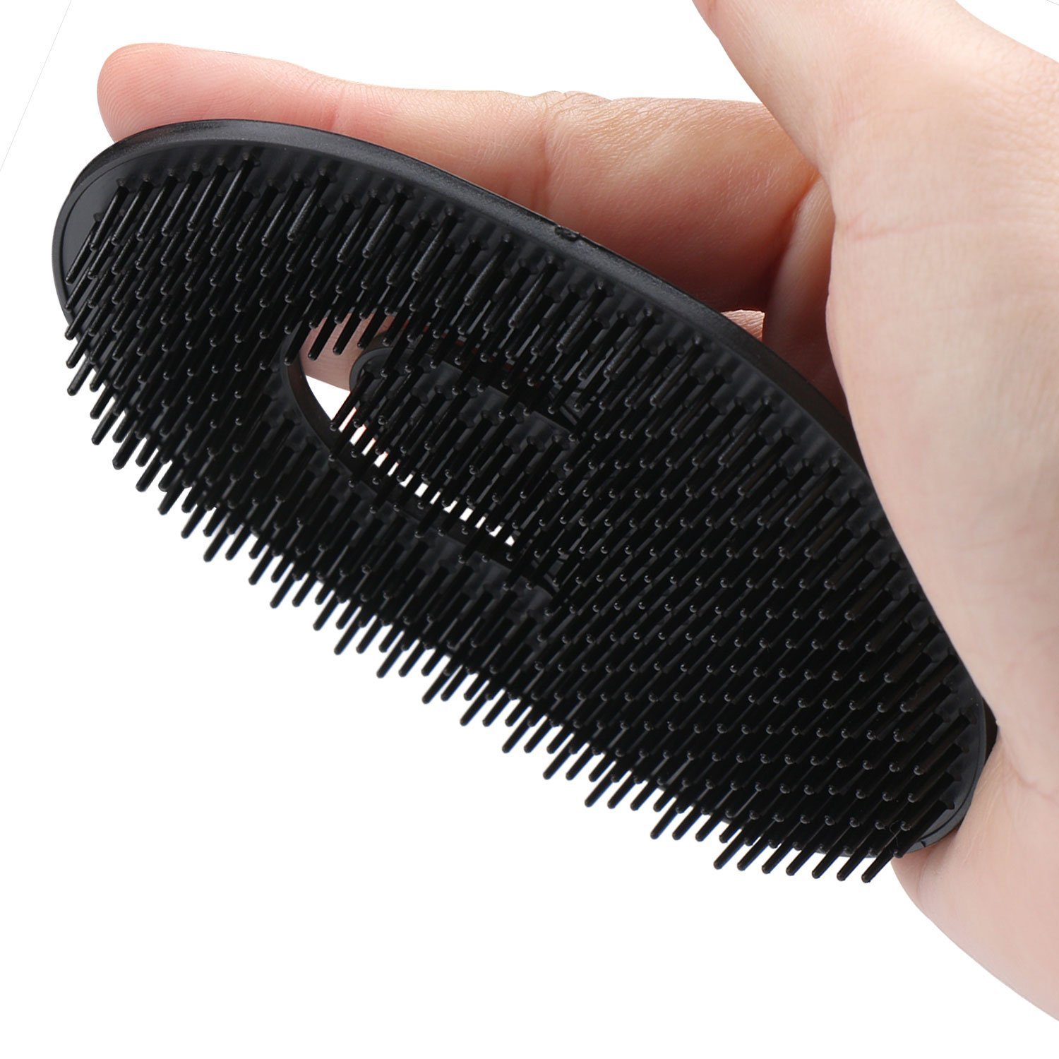 Palm Hair Brushes 12pcs Men Pocket Combs Soft Portable Black