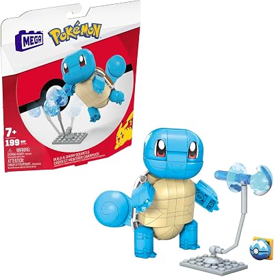 Mega Bloks MEGA Pokémon Squirtle Building Set 199 Pieces 4 Inches Tall