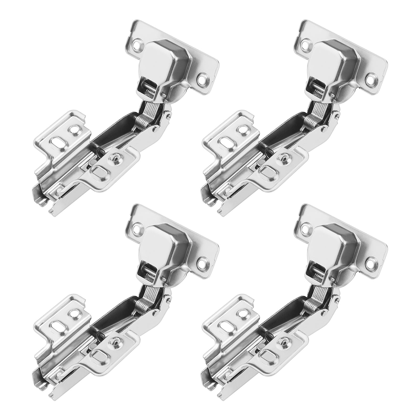eMagTech 4PCS 45 Degree Fixed Hinges Cabinet Hinge Hydraulic Damper Hinge Door Folding Corner Concealed Hinge for Cabinet Door Wardrobe Stainless Steel Hinge