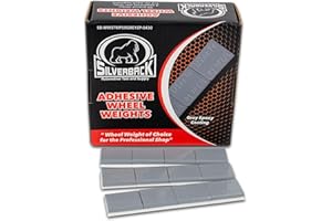 SILVERBACK AUTOMOTIVE TOOL AND SUPPLY Silverback 1/2oz Steel Adhesive Tape Wheel Weights with Easy Peel Tape for The Professional Tire Dealer. Passenger Cars, Trucks, SUV's, & Motorcycles. Grey .5oz Steel Tape Weight. 60oz/Box, 120pcs