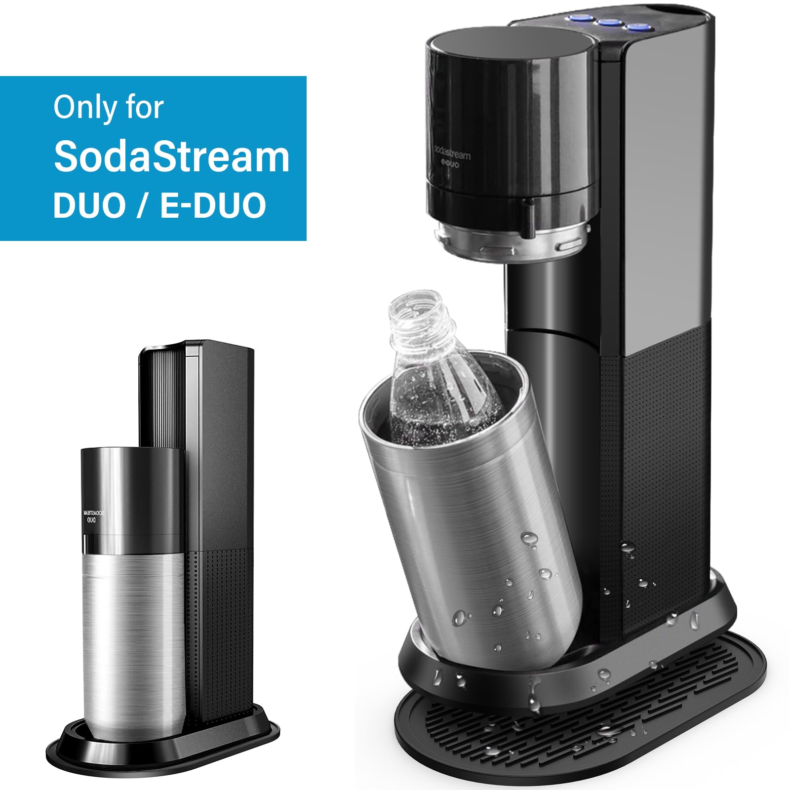 Aissom Exklusives Silikonmatte kompatibel mit SodaStream E-Duo und Duo, perfektes Abtropfmatte Silikon, rutschfest, Stabil, Tropfmatte, Zubehör für Sodastream (Für E-Duo/Duo) 3