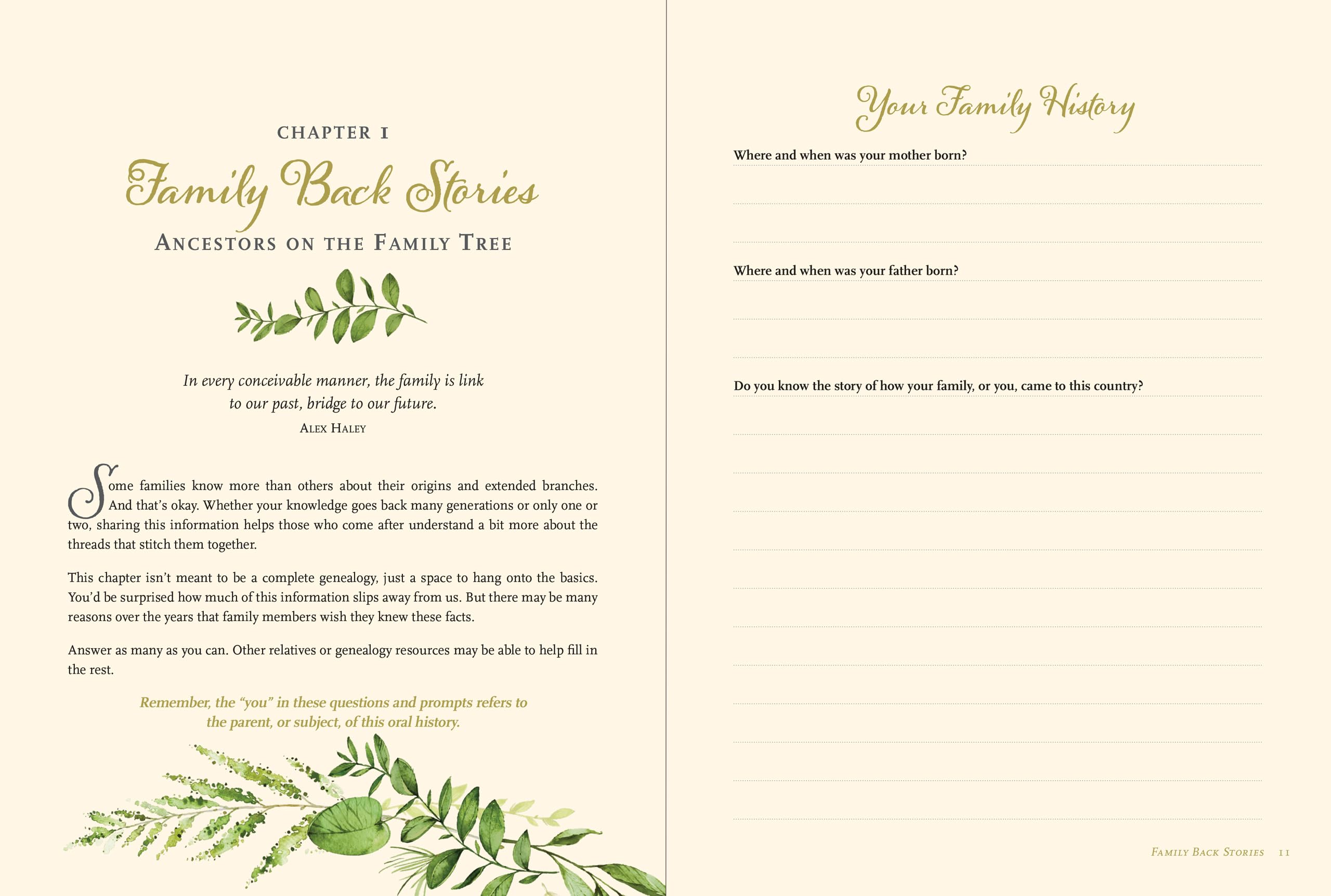 An Oral History: Preserve Your Family's Story An Oral History: Preserve Your Family's Story Hardcover