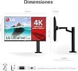 LG 32UN880P-B 32 Inch LCD Monitor Black Ergo Stand view 4