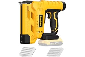 RELIAROADS 2-in-1 Cordless 18GA Brad Nailer & 1/4 Crown Stapler for DeWALT 20V MAX Battery (Tool Only) - Lightweight, 1600 Nails/Staples Included for DIY, Upholstery & Home Renovation