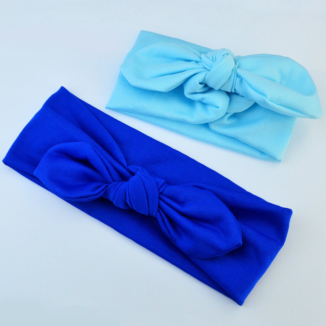 Miayon Women Headbands Headwraps Hair Bands Bows Accessories Turban Head Wraps Cotton 10pcs Solid Color Fashion Sport : Beauty