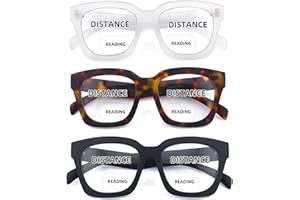 HIYANJN Bifocal Reading Glasses For Women Blue Light Computer Readers Clear Top Oversized Fashion Matte Frame Eyeglasses