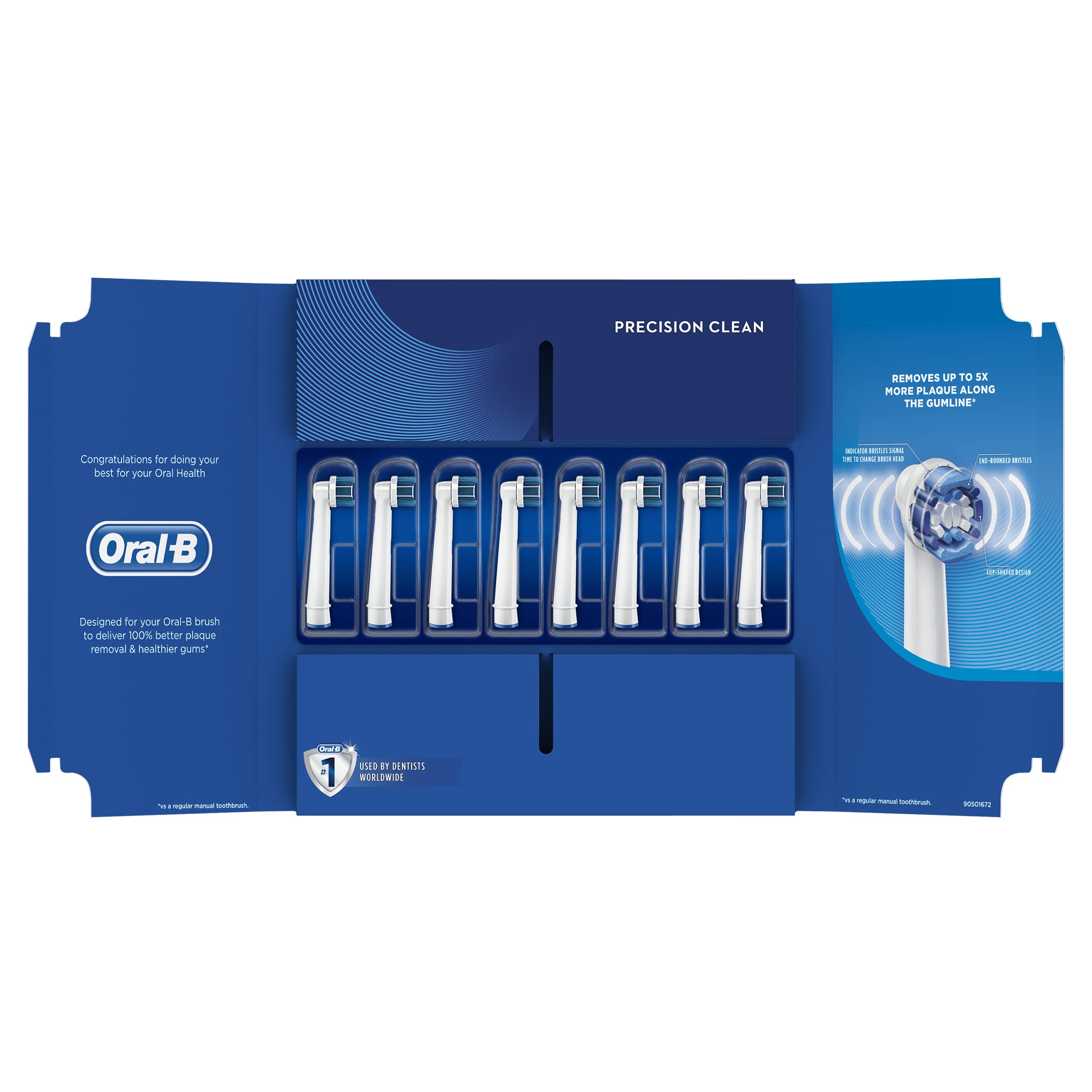Oral-B Precision Clean Toothbrush Heads, Pack of 8